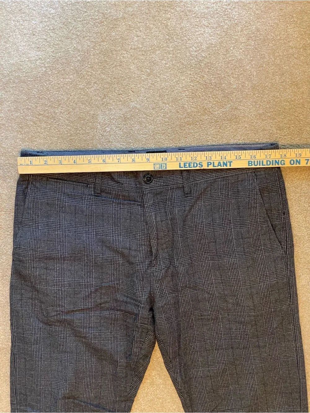 J.Crew 484 Slim-Fit Stretch Chino Pants in Blue/Gray Glen Plaid 33/32